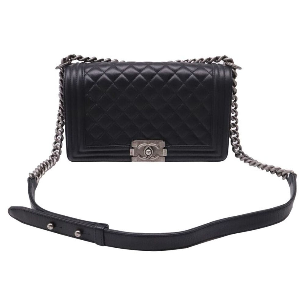Chanel Boy Chanel Handbag in Black Leather